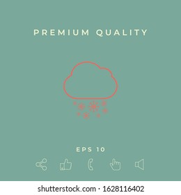 Cloud snow line icon. Graphic elements for your design