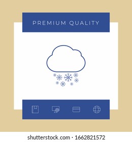 Cloud snow line icon. Graphic elements for your design