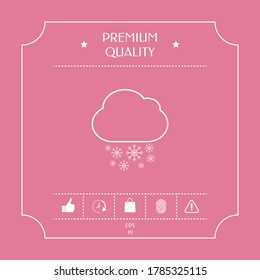 Cloud snow line icon. Graphic elements for your design