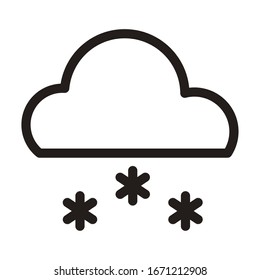Schneewolke, Vektorillustration-Design für Liniensymbole