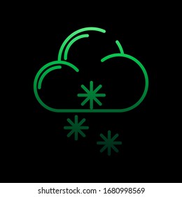 Cloud of snow nolan icon. Simple thin line, outline vector of winter icons for ui and ux, website or mobile application