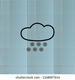 cloud and snow outline icon, vector design element