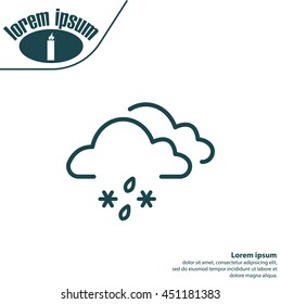 Cloud with Snow and Rain icon