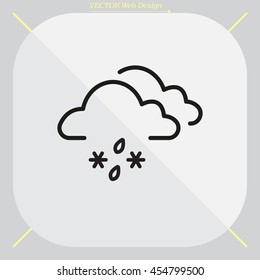 Cloud with Snow and Rain icon
