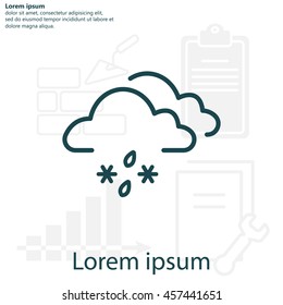 Cloud with Snow and Rain icon