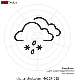 Cloud with Snow and Rain icon