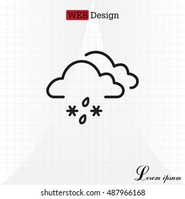 Cloud with Snow and Rain icon