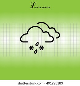 Cloud with Snow and Rain icon