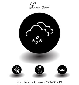 Cloud with Snow and Rain icon