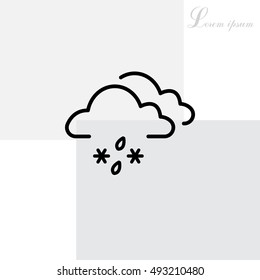 Cloud with Snow and Rain icon