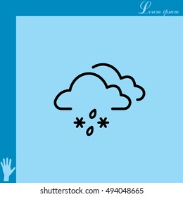 Cloud with Snow and Rain icon