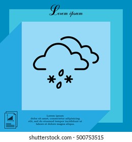 Cloud with Snow and Rain icon