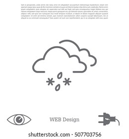 Cloud with Snow and Rain icon