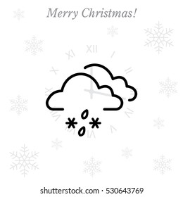 Cloud with Snow and Rain icon