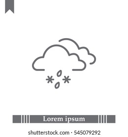 Cloud with Snow and Rain icon