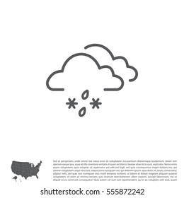 Cloud with Snow and Rain icon