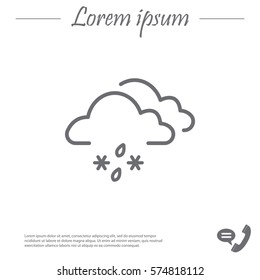 Cloud with Snow and Rain icon