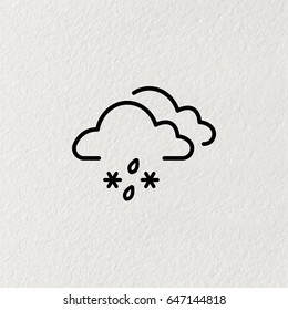 Cloud with Snow and Rain icon