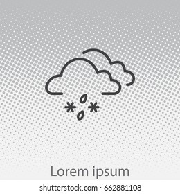 Cloud with Snow and Rain icon