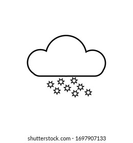 Cloud and snow sign. Weather icons vector illustration.