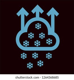 cloud snow vector icon