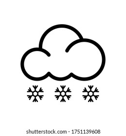 Cloud and Snow vector icon sign and symbols