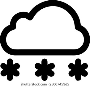Cloud and snow vector, winter