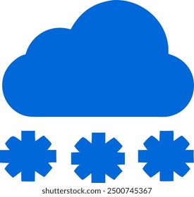 Cloud and snow vector, winter