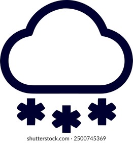 Cloud and snow vector, winter