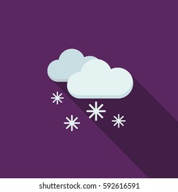 cloud snow weather purple