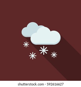cloud snow weather red