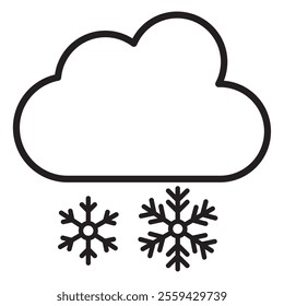 cloud snow winter weather icon isolated