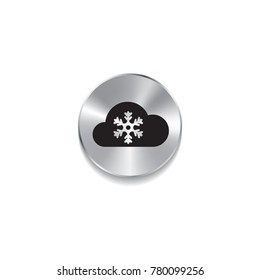 cloud with snowflake icon. sign design