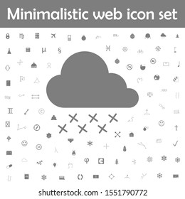 Cloud snowflake icon. Web, minimalistic icons universal set for web and mobile