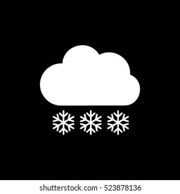cloud snowflake vector icon