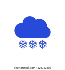 cloud snowflake vector icon