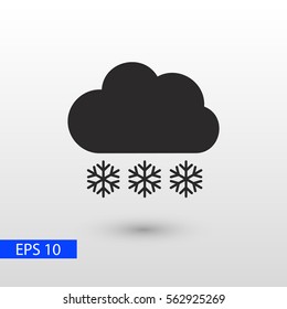 cloud snowflake vector icon
