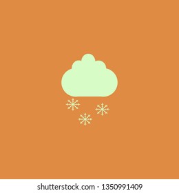 cloud snowflake vector icon. flat design