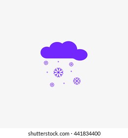 cloud, snowflakes, icon