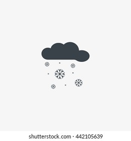 cloud, snowflakes, icon