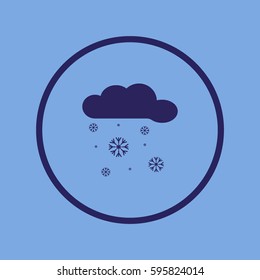 cloud, snowflakes, icon
