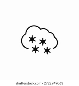 cloud with snowflakes icon sign vector