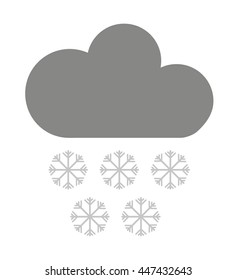 cloud with snowflakes isolated icon design, vector illustration  graphic 