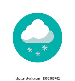 cloud with snowflakes isolated icon vector illustration design