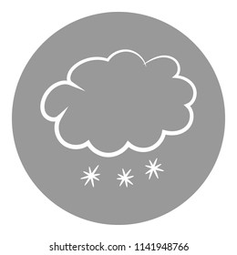 Cloud and snowflakes. Weather icon. Vector.
