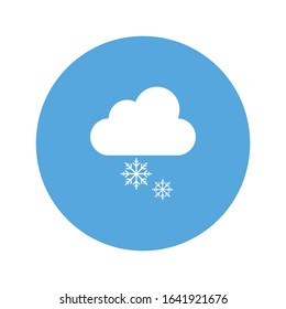 cloud snows weather icon sign 