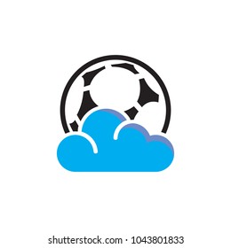 Cloud Soccer Logo Icon Design