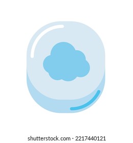 cloud social media isolated icon style