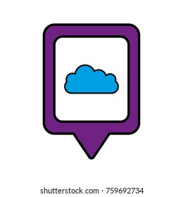 cloud social media square pointer web