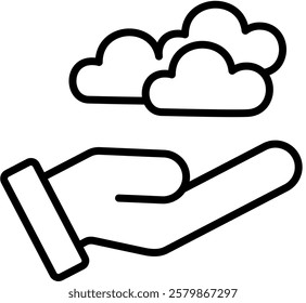 Cloud Soft icon line vector illustration